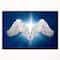 Designart - Angel Wings on Blue Background - Abstract Framed Canvas Art Print